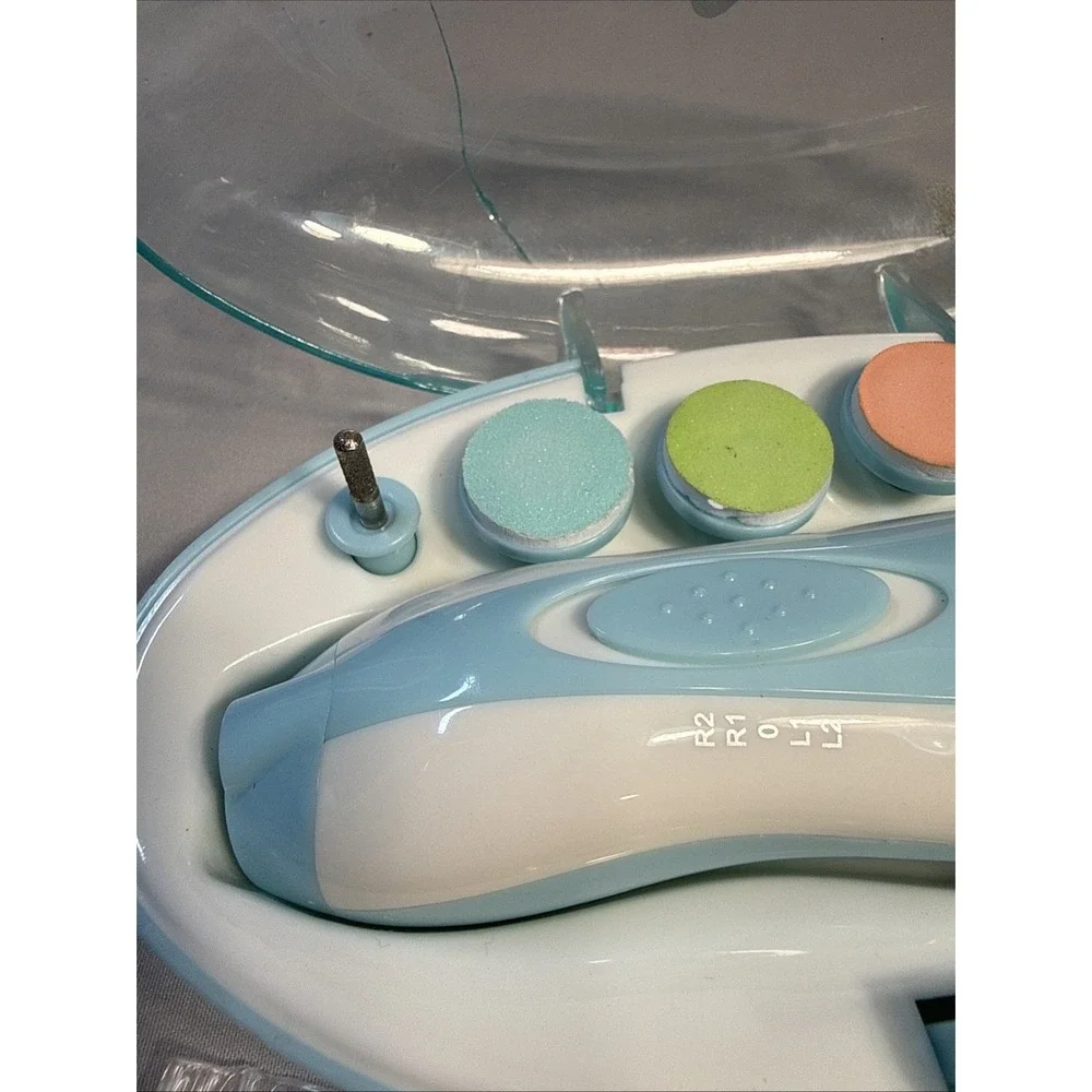 Royal Angels Baby Electric Nail Trimmer Kit - Safe Infant File Clippers Blue
